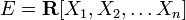 E={\mathbf R}[X_1, X_2,\ldots X_n]