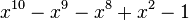 x^{10}-x^9-x^8+x^2-1\,