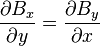 {\partial B_x \over \partial y} = {\partial B_y \over \partial x}