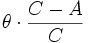 \theta \cdot \frac{C-A}{C}