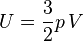 U = \frac{3}{2} p\,V