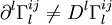\part^l \Gamma_l^{ij} \ne D^l \Gamma_l^{ij}