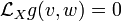 \mathcal{L}_Xg(v,w)=0