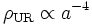 \rho_{\rm UR} \propto a^{-4}