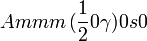 Ammm\,(\frac{1}{2}0\gamma)0s0