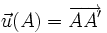 \vec{u}(A) = \overrightarrow{AA'}