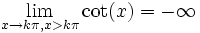\lim_{x \to k \pi, x  width=