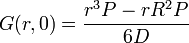 G(r,0) = \frac{r^3P - rR^2P}{6D}