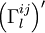 \left( \Gamma_l^{ij} \right) '