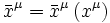 \bar x^\mu=\bar x^\mu\left(x^\mu\right)