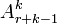 A_{r+k-1}^{k}