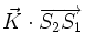 \vec{K} \cdot \overrightarrow{S_2 S_1}