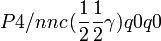 P4/nnc\,(\frac{1}{2}\frac{1}{2}\gamma)q0q0