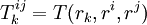 T_k^{ij}=T(r_k,r^i,r^j)