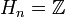 H_n = \mathbb Z