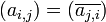 (a_{i,j}) = (\overline{a_{j,i}})