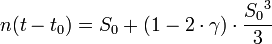  n(t-t_0)=S_0+(1-2\cdot\gamma)\cdot \frac{{S_0}^3}{3}