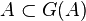 A \subset G(A)