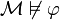 \mathcal{M}\not\vDash\varphi