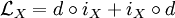 \mathcal L_X=d\circ i_X+i_X\circ d