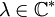 \lambda\in\mathbb C^*
