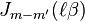 J_{m-m^\prime}(\ell\beta)
