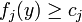f_j(y)\geq c_j