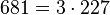 681=3 \cdot  227