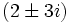 (2 \pm 3i)\,