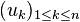 (u_k)_{1 \le k \le n}
