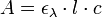 A = \epsilon_{\lambda}\cdot l \cdot c