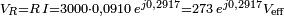 \scriptstyle{V_R=R\,I=3000\cdot 0{,}0910\, e^{j0{,}2917}=273\, e^{j0{,}2917}V_\mathrm{eff}    } 
