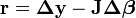 \mathbf{r=\Delta y-J\Delta\boldsymbol\beta}