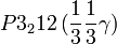 P3_212\,(\frac{1}{3}\frac{1}{3}\gamma)