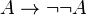  A \rightarrow \lnot\lnot A