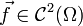 \vec f \in \mathcal{C}^2(\Omega)