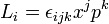  L_i = \epsilon_{ijk} x^j p^k \,