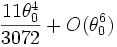 \frac{11\theta_0^4}{3072} + O(\theta_0^6)