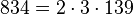 834=2 \cdot  3 \cdot  139