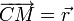 \overrightarrow{CM}=\vec{r}