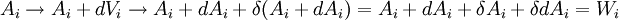 \ A_i \to A_i+dV_i \to A_i+dA_i+ \delta (A_i+dA_i) = A_i+dA_i+ \delta A_i + \delta dA_i = W_i