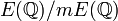 E({\mathbb Q})/mE({\mathbb Q})