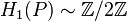 H_1(P)\sim \Z/2\Z 