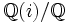 \mathbb{Q}(i)/\mathbb{Q}\,