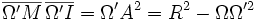 \overline{\Omega'M}\,\overline{\Omega'I}=\Omega'A^2=R^2-\Omega\Omega'^2