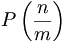P\left(\frac{n}{m}\right)