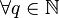  \forall q \in \mathbb N