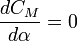 \frac{dC_M}{d\alpha}=0