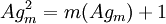 Ag_{m}^2 = m(Ag_{m}) + 1 