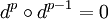 d^p\circ d^{p-1} = 0